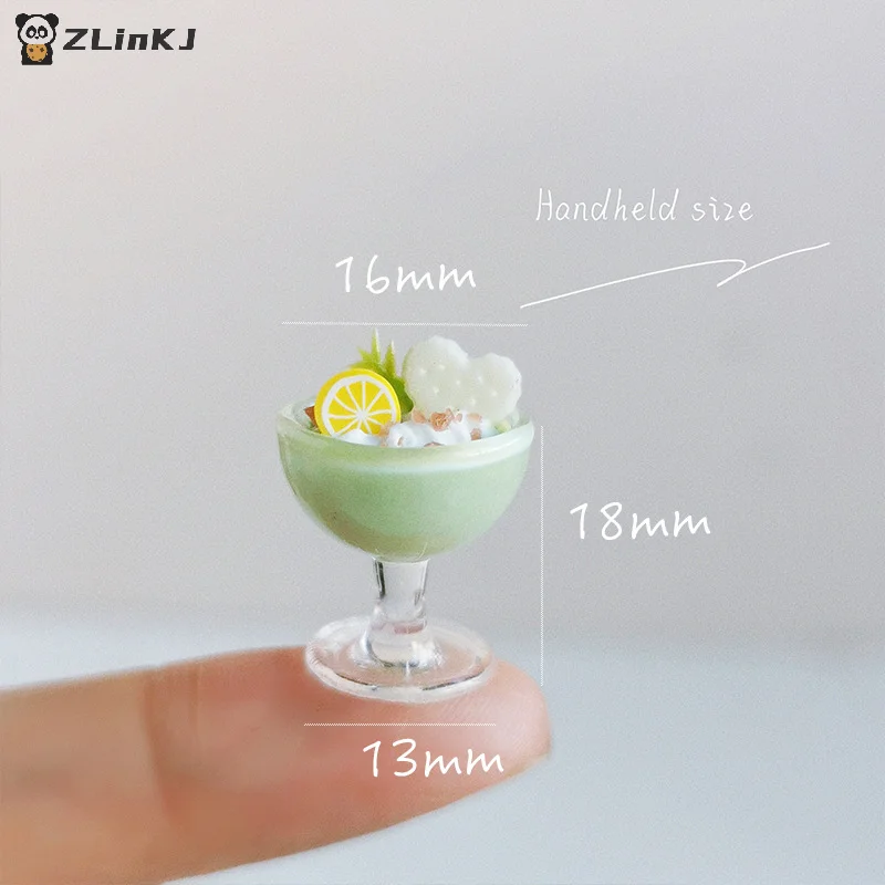 ▶ 1/12 دمية محاكاة شرب كوب المشروبات الحلي دمية بار المشروبات الديكور دمى ملحقات المنزل التظاهر اللعب اللعب #6