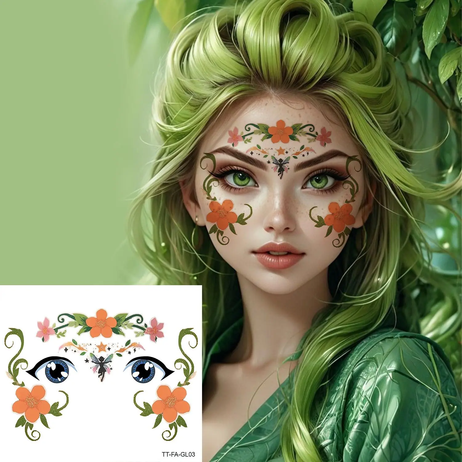 Cartoon Animal Face Tattoo Stickers Waterproof Non Toxic for Kids Festival Stage Makeup Party Performance view 6