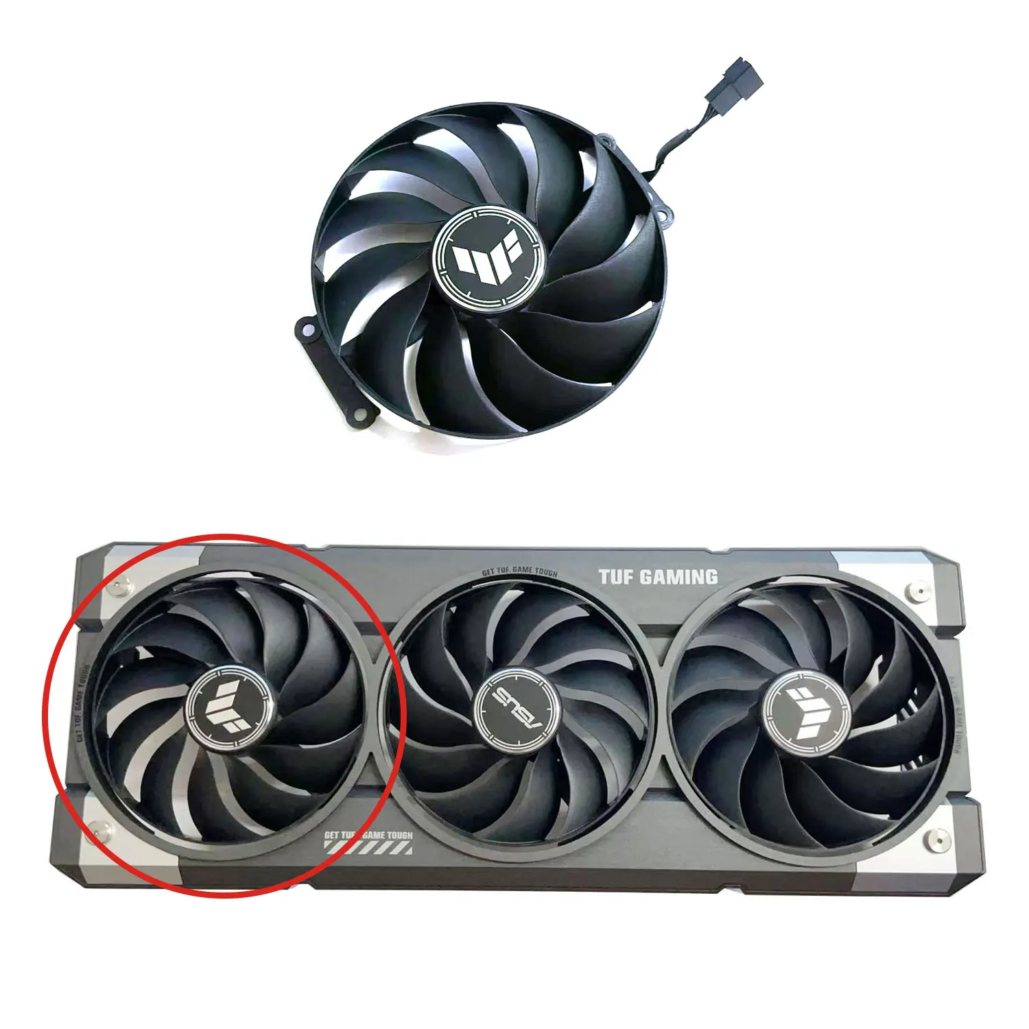 LZQLY ASUS TUF RTX 5060 8GB GAMING graphics card cooling 7PIN CF9015U12D DC 12V 0.55A RTX 5060 GPU Fan - Image 4