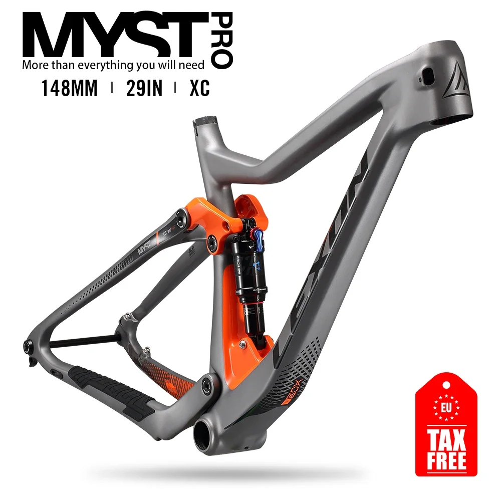 

LEXON Carbon MTB Frame XC TRIAL Cross country Mountain Bike Full Suspension 29er Boost frameset ROCKSHOX DNM Bicycle Accessories