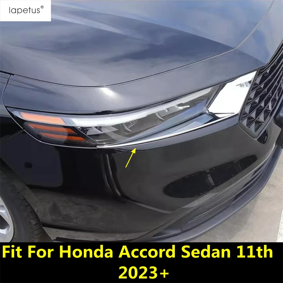 Car Front Head Light Lamp Eyelid Headlight Eyebrow Cover Trim Fit For Honda Accord Sedan 11th 2023 2024 ABS Accessories Exterior