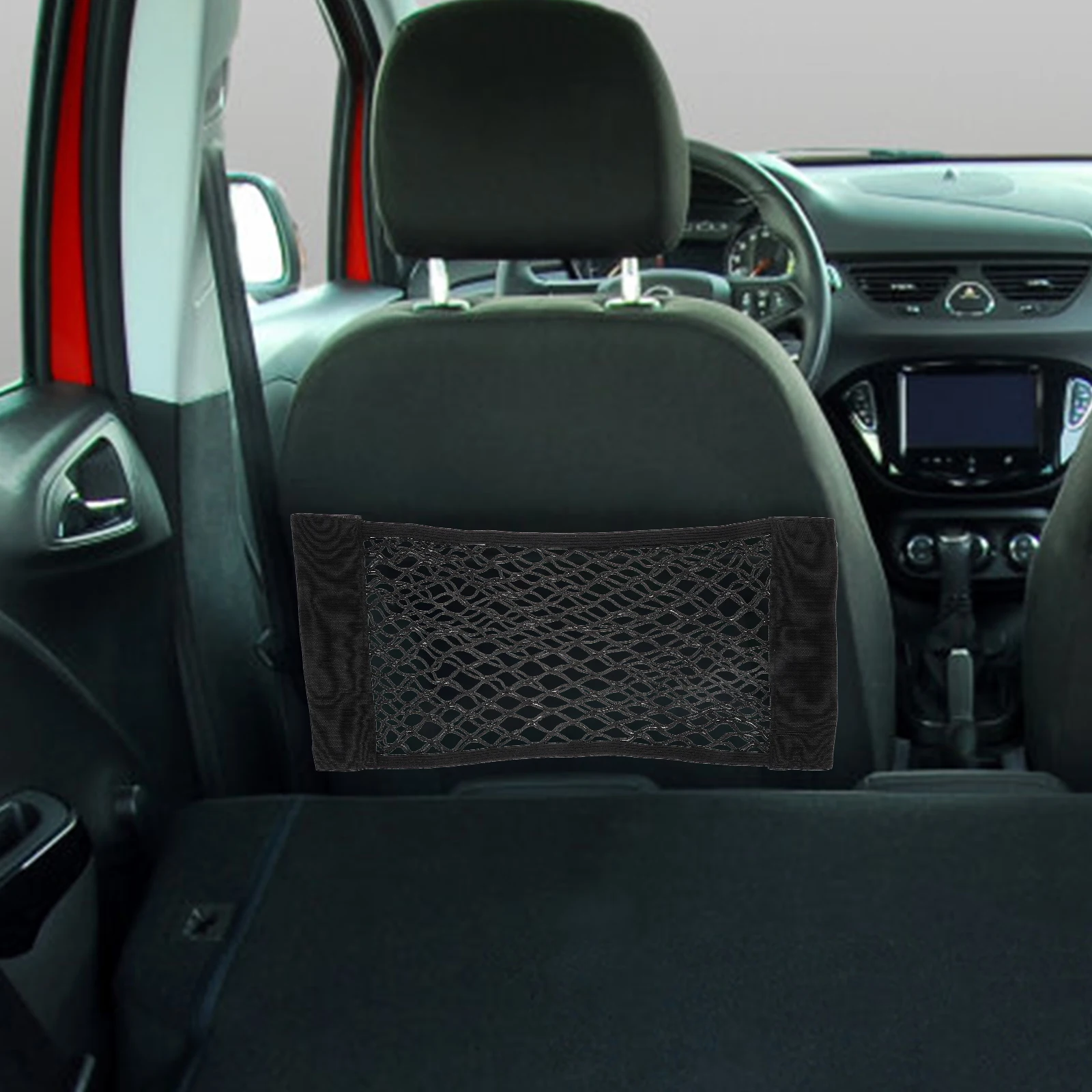 

Storage Net Elastic Mesh Pocket Double Layer Console Bag Trunk Organizer Seat Back Pouch Storage Net For Car Garage Shelves Nets