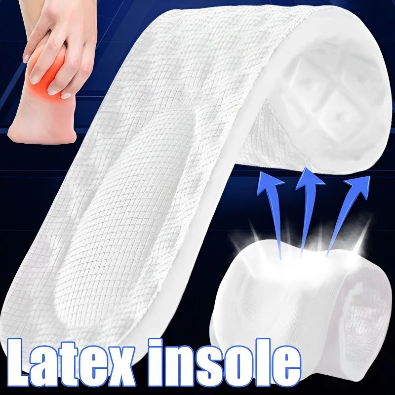 Latex Shock Absorption Sport Insoles Memory Foam Insoles Foot Support Shoe Pads Soft Breathable Orthopedic Feet Care Insert