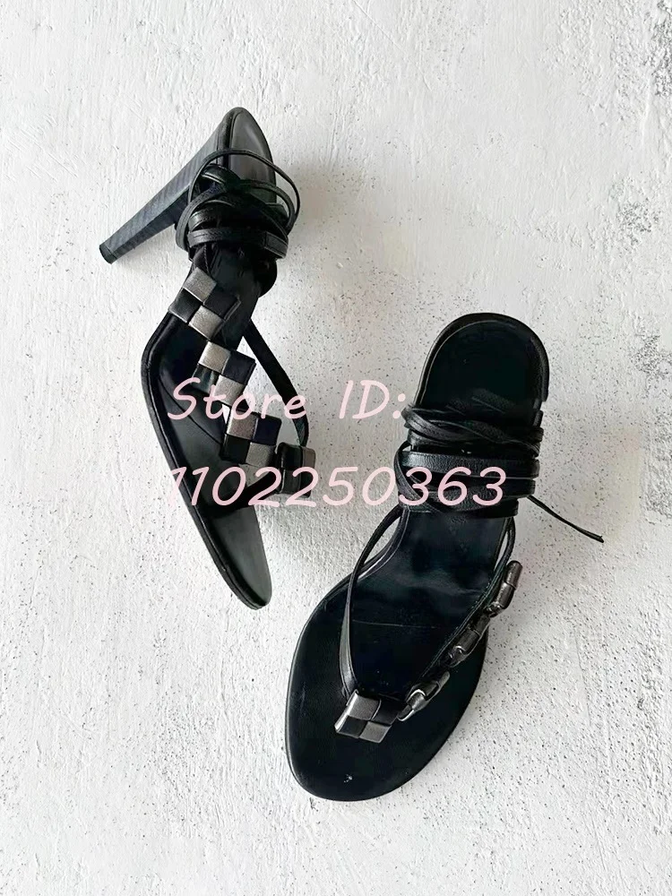 

Hot Girl Black Cross Strap Stiletto Sandals Vintage Open Toe Lattice Thin High Heels Flip-flop 2024 Summer Women Sexy Shoes