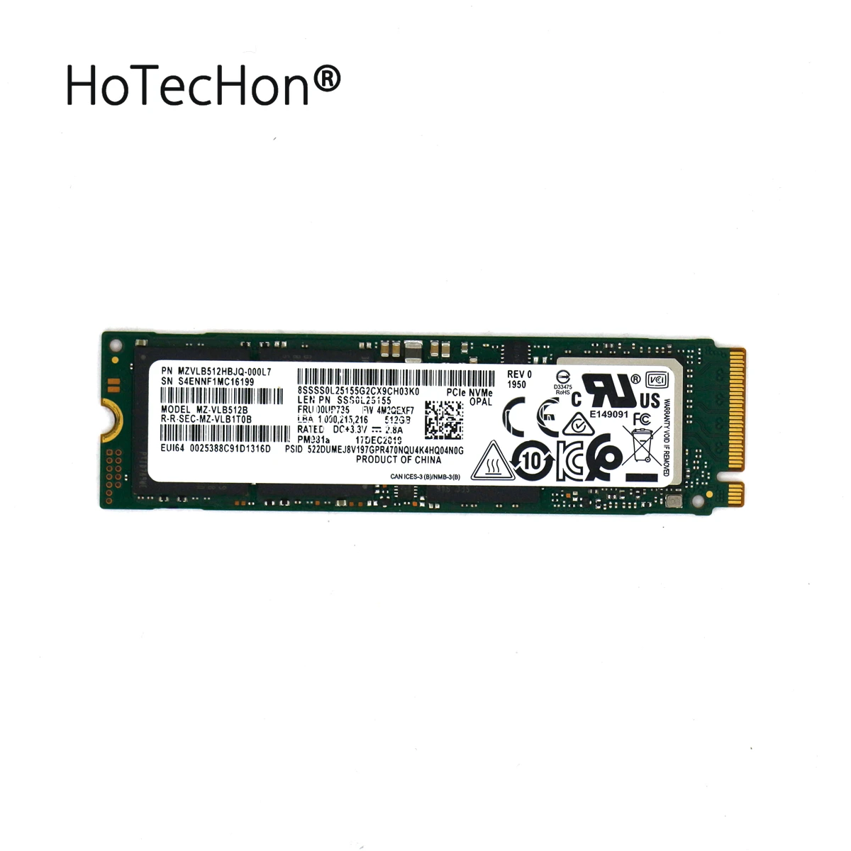 

00UP735 - Genuine NVMe 512GB M.2 PCIe 3x4 2280 SSD Solid State Drive MZ-VLB512B for Lenovo