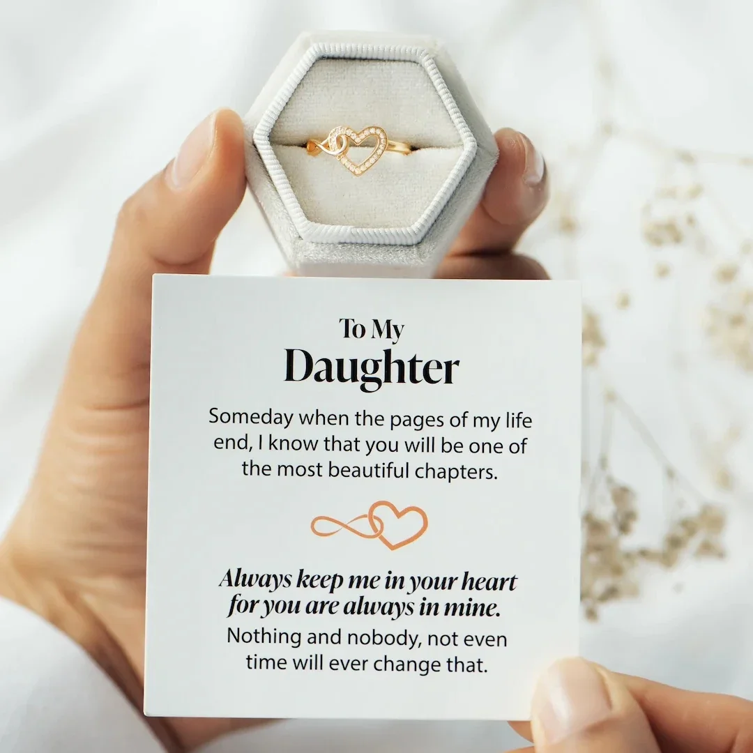 Always In My Heart Infinity Heart S925 Silver Ring With Gift Box and Card Fashion Zircon Women Girl Rings 2024 Dropshipping