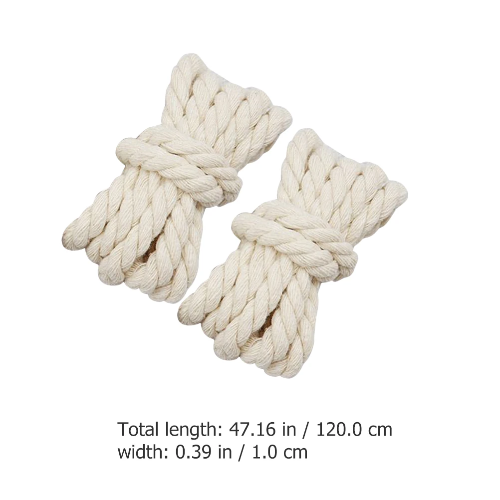 

2Pcs Braided Rope Shoes Laces 1cm Thick Round Woven Replacement Decorative Shoelaces for Sneakers Daily Sports Shoe String