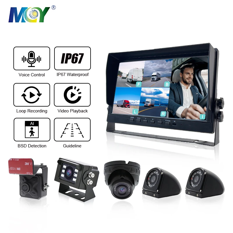 

MCY AI Powered Pedestrian Face Detection Forklift Mining Truck Parking Camera AI for Security and Alarm
