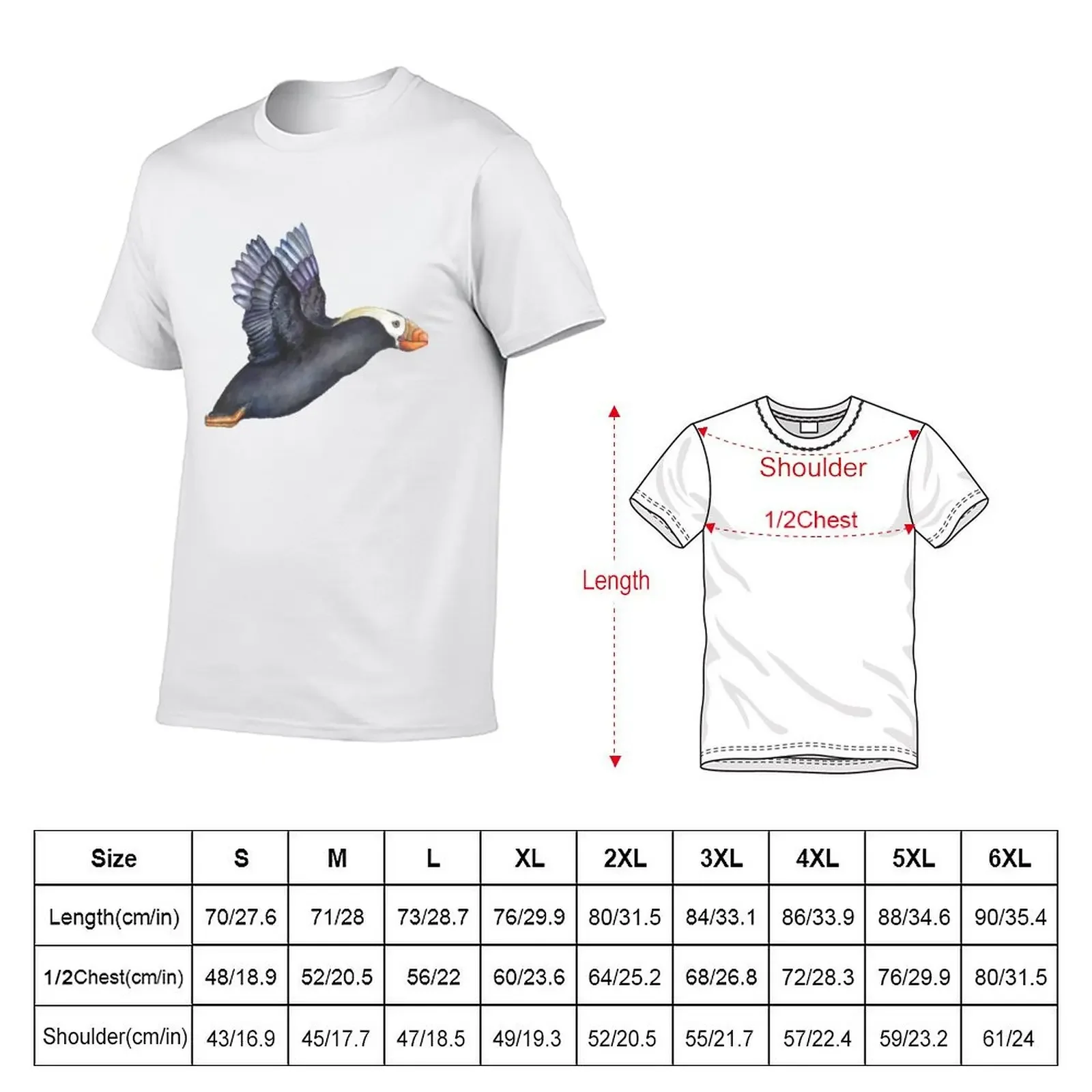 Tufted Puffin Taking Flight T-Shirt sublime new edition plus size clothes shirts graphic tee men