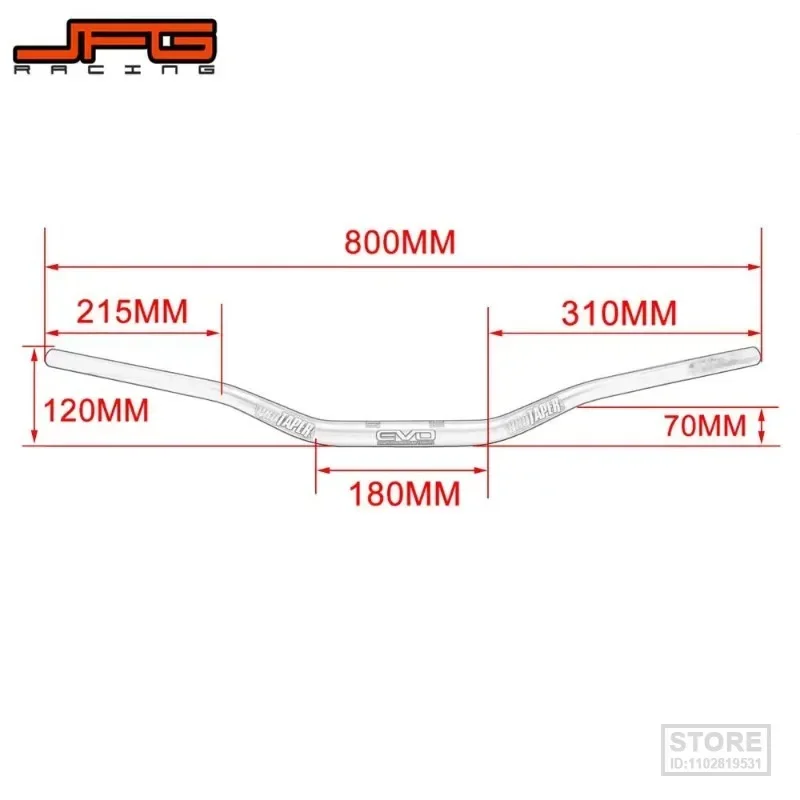 For KTM YAMAHA HONDA SUZUKI KAWASAKI YZ250F CRF230F Dirt Bike PRO Taper Motorcycle 1 1/8\