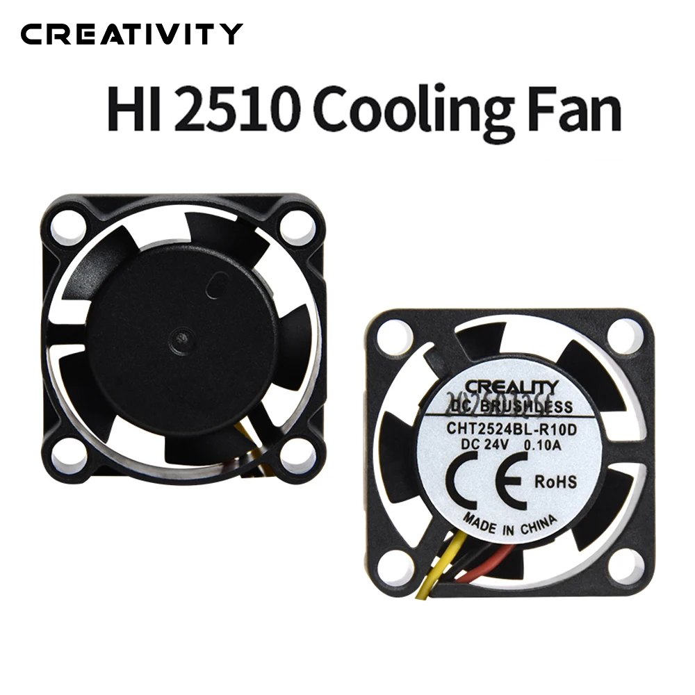 HI 2510 NEW Fan With Double Ball Bearing Cooler Brushless Chipset Heatsink Mini Cooling Fan 25x25x10MM DC 24V 3D Pinter Parts