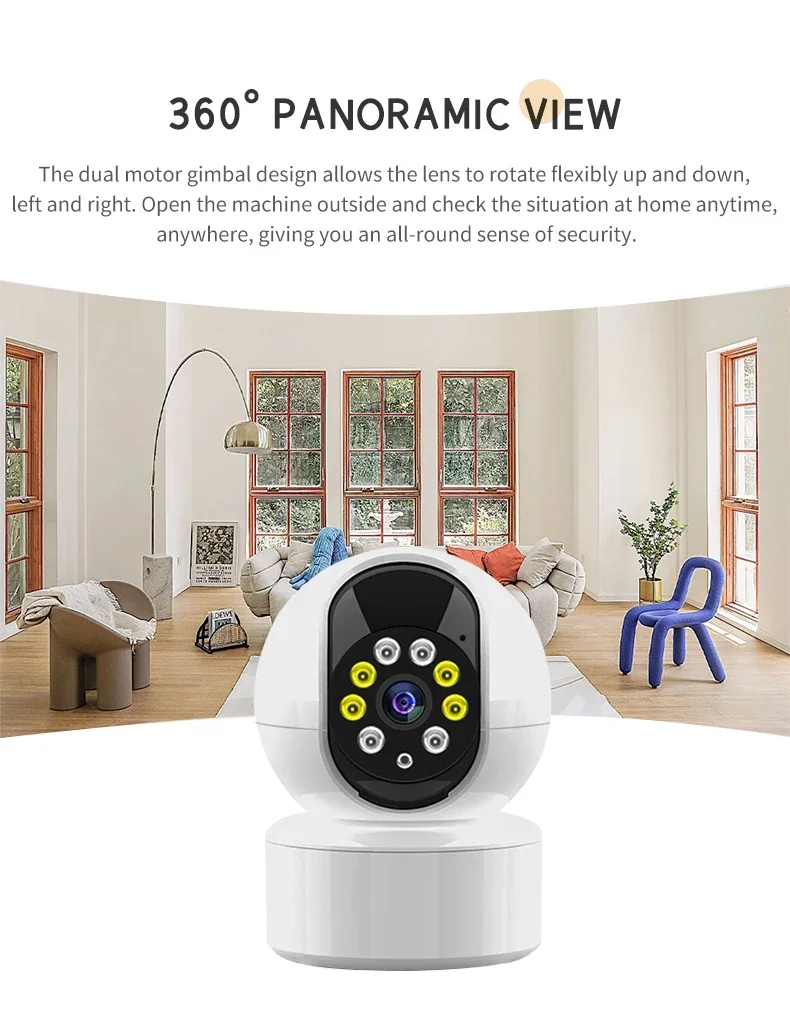 5G Wifi Security Protection Video Surveillance IP Camera Inteligente Motion Detector Audio Recorder 360° Rotate Wireless Cam New