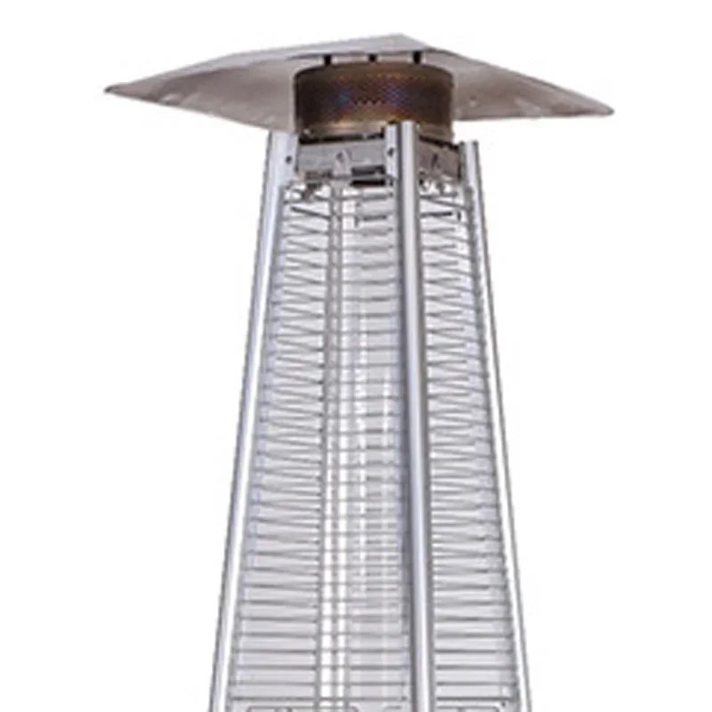 Portable Gas Heater New Pyramid-Style Patio Heater  Stainless Steel Construction Ideal for Garden Use Shatterproof Tempered