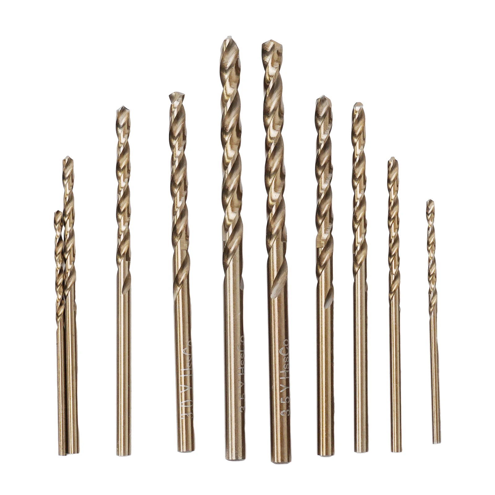 12 pz/set HSS M35 Punta da trapano al cobalto da 1mm a 3.5mm Punta da lavoro per piastrelle di vetro metallo cemento Punte da trapano professionali per muratura in acciaio inossidabile