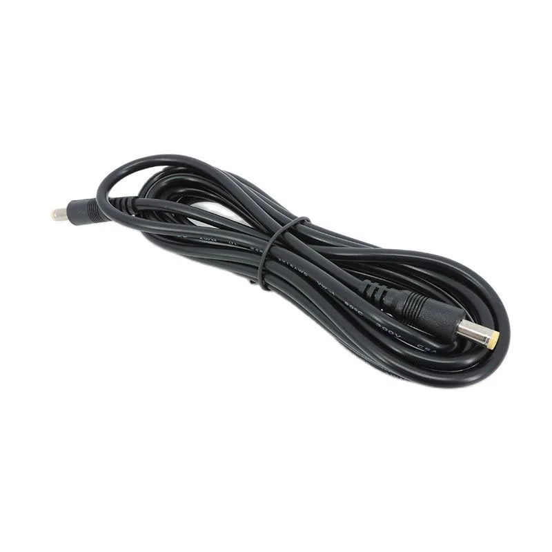 Macho para macho Extensão Cabo de Alimentação, 5.5mm x 2.5mm, Plug Cord, 0.5m, 1.5m, 3m, Wire Connector, Adaptador para Strip Camera, J17