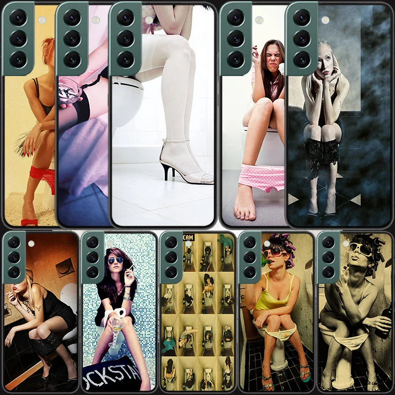 Toilet sexy photo poster Phone Case For Samsung A15 A25 A35 A55 Galaxy A70S A50S A30S A30 A40 A71 A51 A41 A31 A21 A11 A01 A20S A