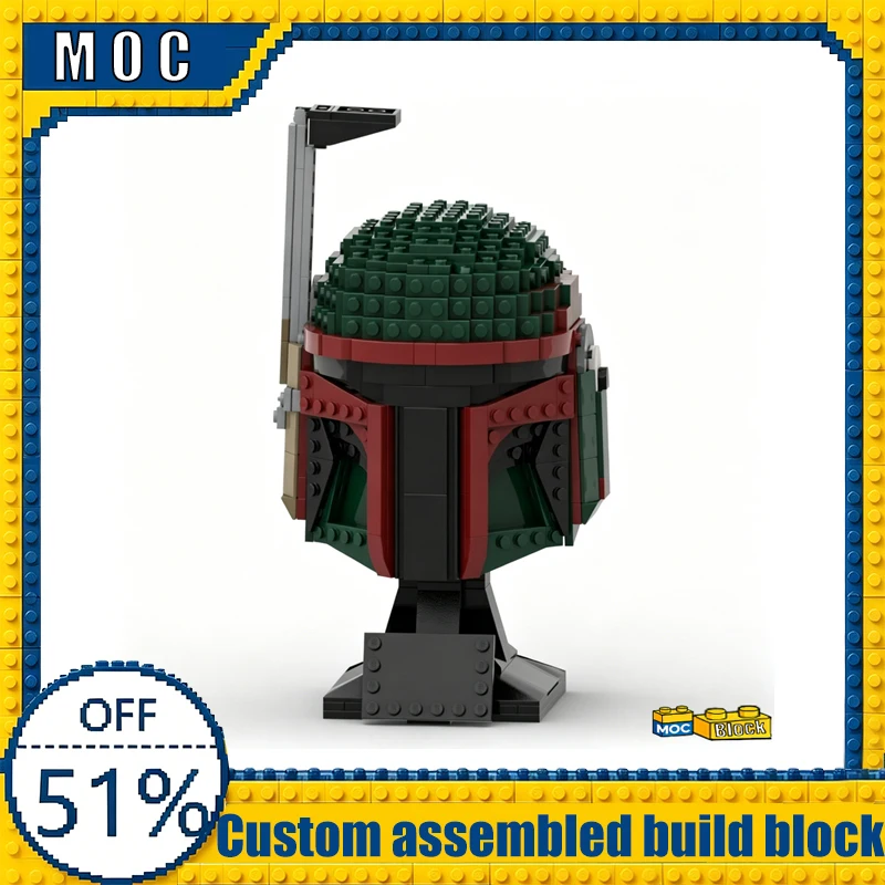 

722PCS Customize Character Book of Version Helmet Bust MOC Model Building Blocks Assembly Toy Education Collection Birthday Gift