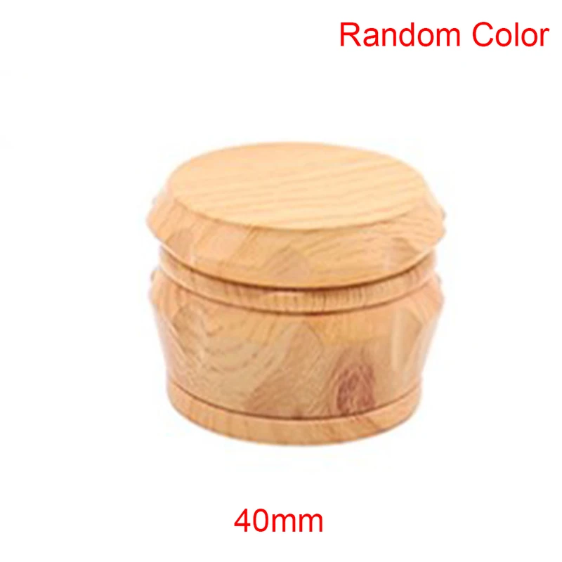 1PCs 40/55/63mm Wood Herbal Herb Tobacco 4 Layers Spice Grinder Smoke Grinders Tobacco Cigarette Grinders Color Mixing