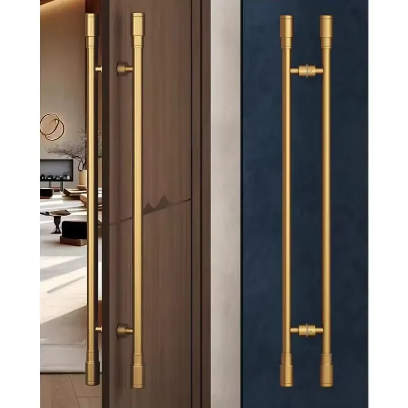 Customized Stainless Steel Door Handle Gold Black Silver Modern Entry Pull Heavy for Grand Villa Front Doors