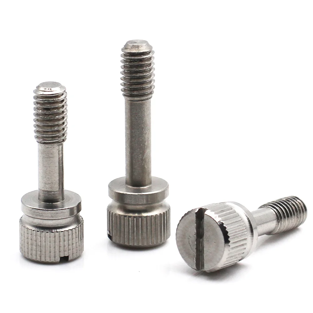 304 Stainless Steel Captive GB839 Slotted Knurled Thumb Screw Non Loss Fasteners Retained Panel Screws M2-M8