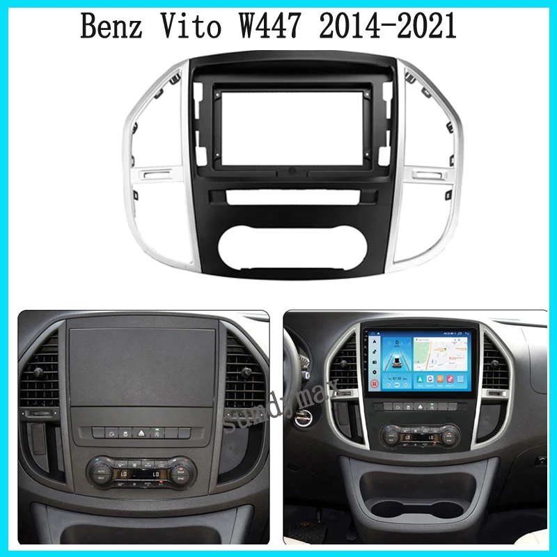 

2din 10.1inch Car Radio Frame For Mercedes Benz Vito 3 W447 2014-2021 car panel Trim Kit Automotive Stereo Dash Fascia