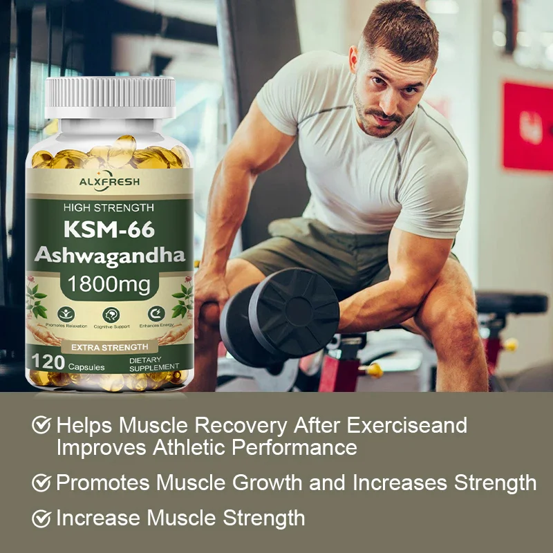 Natural Ashwagandha Capsule Supplements | Potent Concentrated Extract | Maximum Strength Formula | Non-GMO Vegan