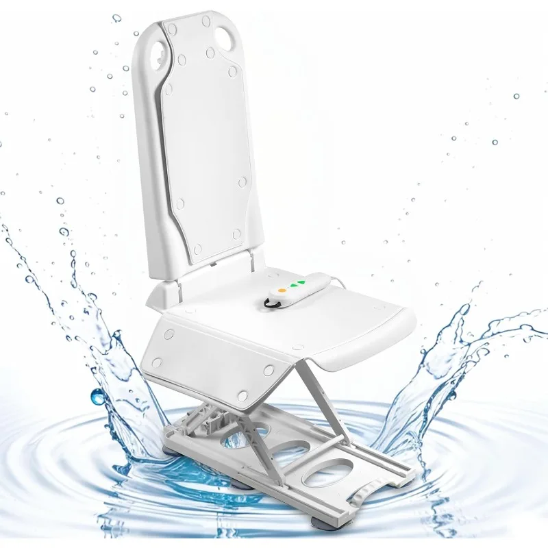 Electric Bath Lift Chair, IP68 Waterproof Floor Lift for Elderly, Get Up from Floor, Weight Capacity，home.