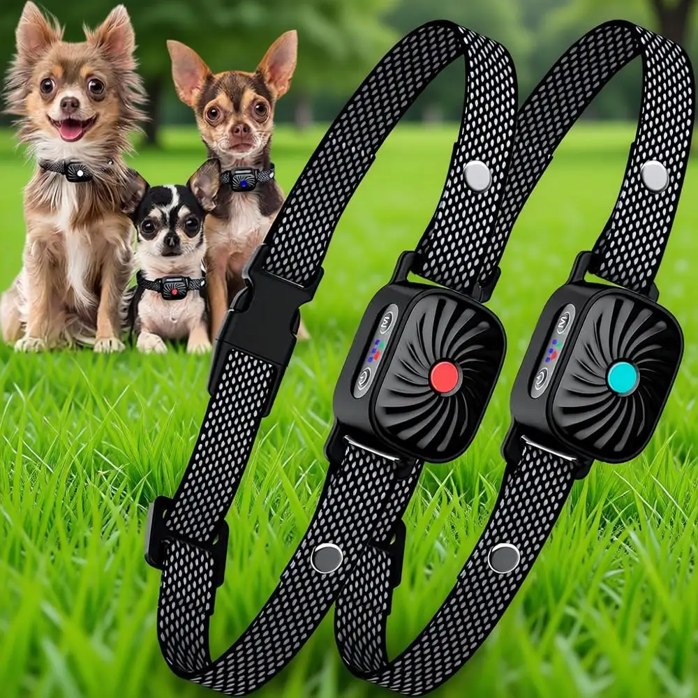 

2 Pack Bark Collar for Small Dogs, No Shock Anti Bark Collar, Rechargeable with 2 Vibration Modes, Waterproof Smart Dog Stop Bar
