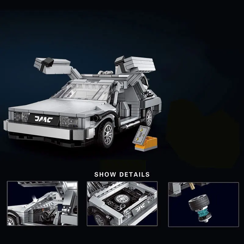 Icons 10300 Back to The Future Time Machine Model Car Building Blocks Kit Vehicle Bricks Children Toys For Boys Christmas Gifts