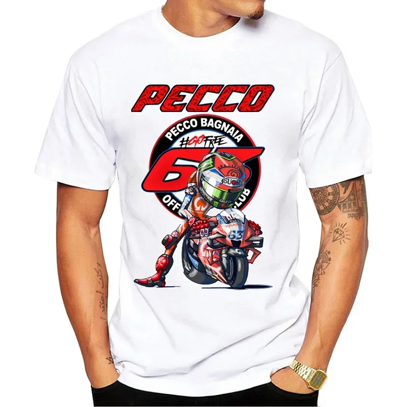 

Pecco Bagnaia 63 Boys' Classic T-shirt, Motorcycle World Champion Informal Top, Harajuku, Sports, White Couple Wear