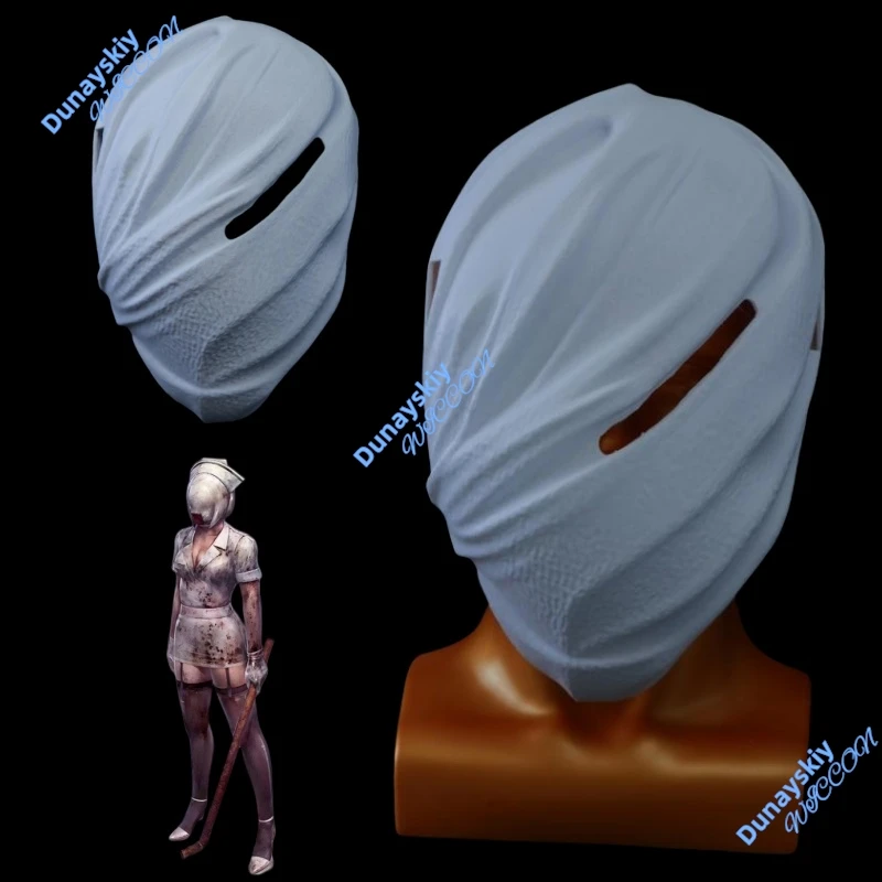 Silent Bubble Head Krankenschwester 3D-Druck Cosplay Maske Halloween Horror Hill Comic Con Party Outfit Prop