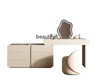 SS ss7486 Dressing table storage cabinet integrated TV cabinet solid wood paint makeup table chest cabinet simple bedroom makeup