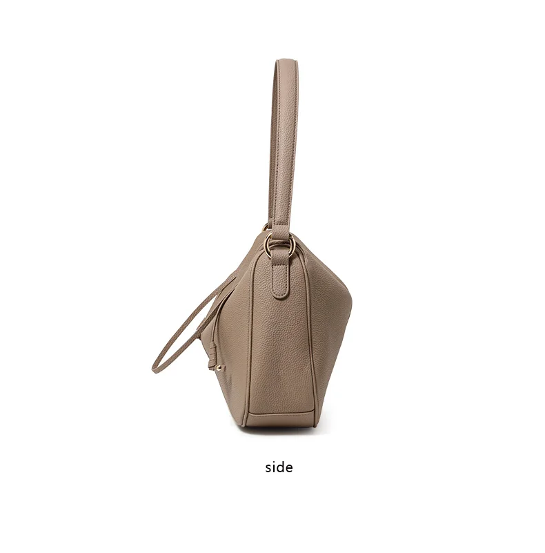 Damen-Umhängetasche aus echtem Leder, vielseitiges Design, hochwertiges Gefühl, einzelne Schultertasche, für Pendler, lässig, schlichtes Modell 2026 Tasche – Detail 10