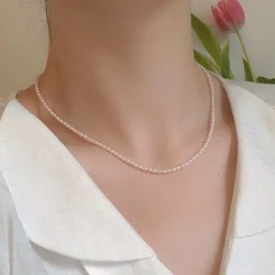 Women Irregularity Pearl Necklace For Girls Fashion Jewelry Stainless Steel Necklaces Grunge Luxury Quality Jewelry Chains