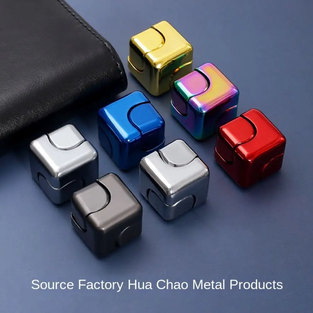 Flipo flip brinquedos cubo de metal ponta do dedo giroscópio rotativo anti-ansiedade dedo brinquedos colorido mini fidget spinner presente das crianças