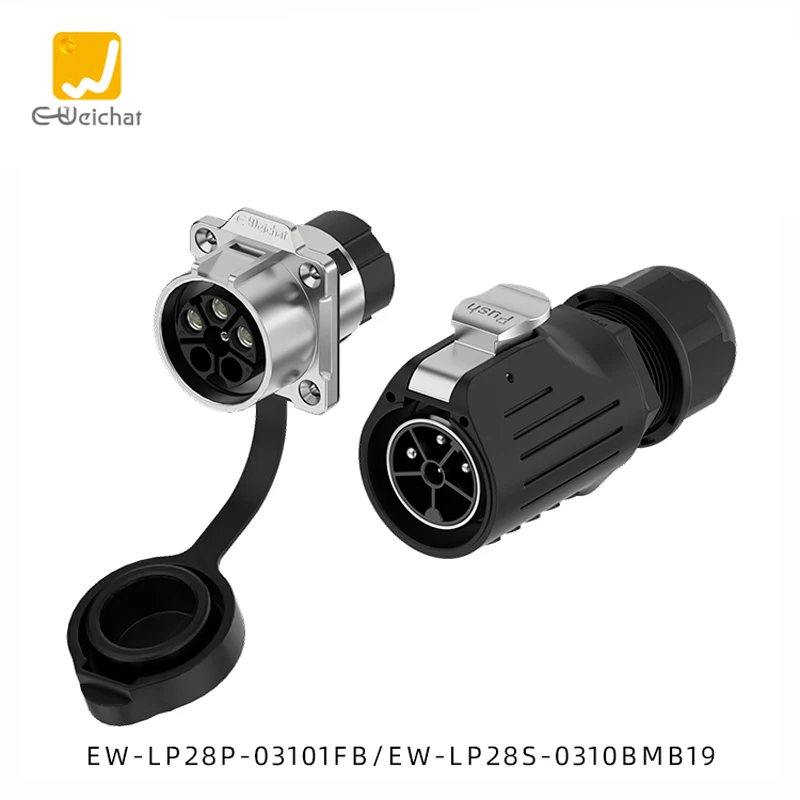 M28 IP68 Waterproof LP28 3 5 Pin 16A 32A Aviation Wire Connector Plug and Socket Flange Electric Connectors