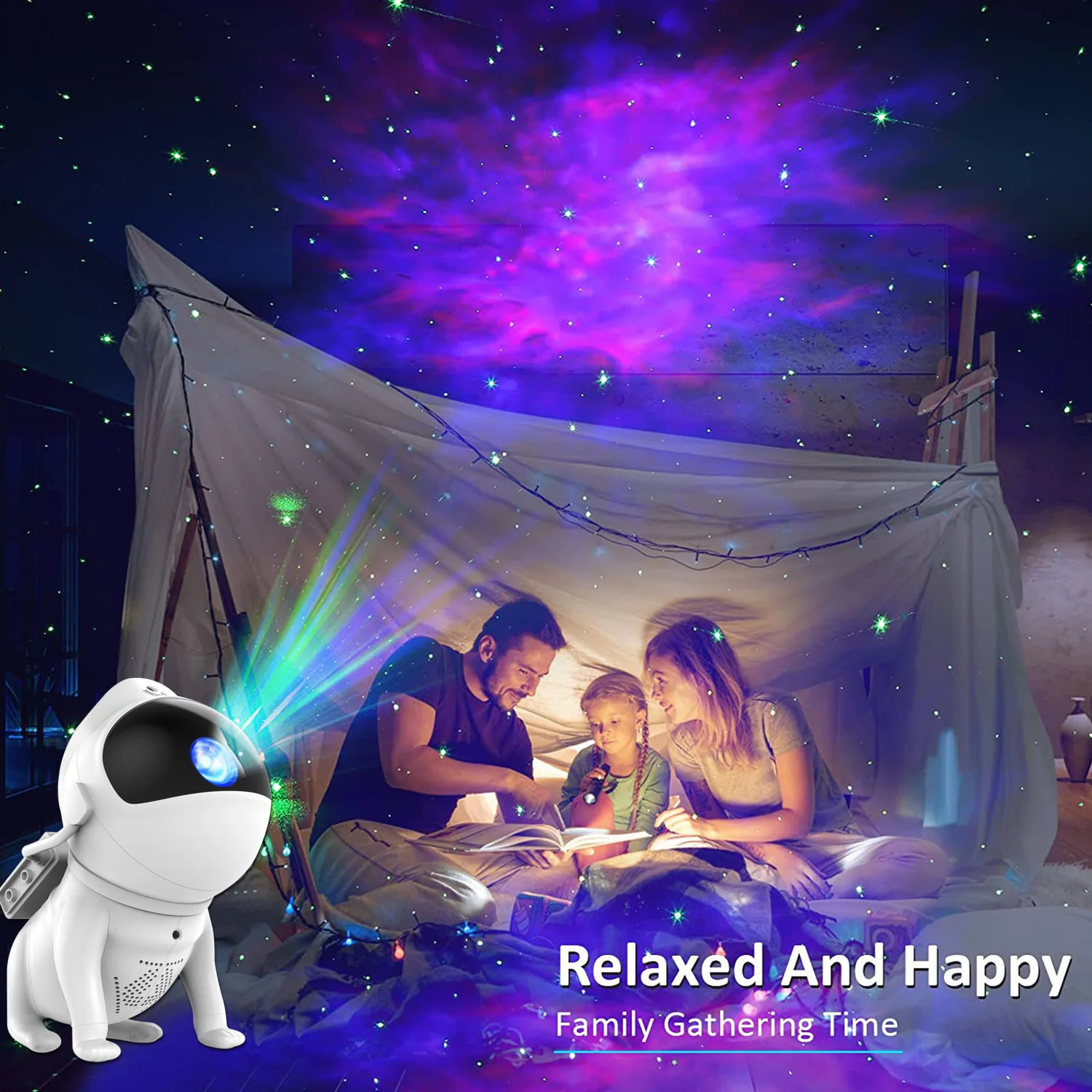 Cute Space Dog Tuya Smart Star Projector WiFi Night Light Galaxy Starry Sky LED Night Lamp Alexa Control Children Room Decor