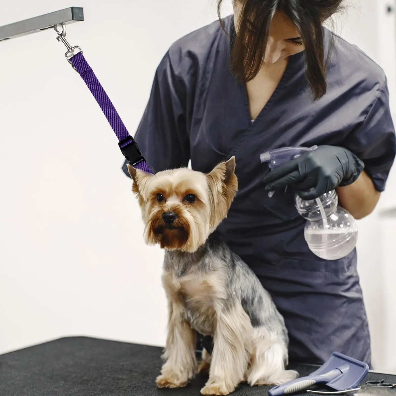 Verstellbarer Hunde-Pflegegurt, Anti-Flucht-Welpen-Badeleine für Haustierwäsche, Fixierriemen für Pflegetisch – Detail 6
