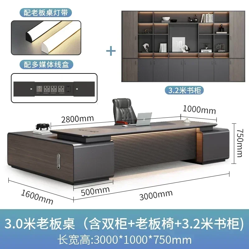 Executive Pro Sta-bureau Slimme oplaadorganizer Ergonomische bewegingsbediening Kantooroplossing Geheime casa Executiva-meubilair