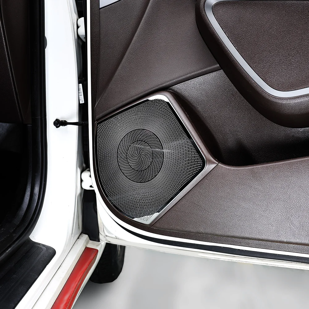 

Automotive Door Speaker Horn Protective Covers Silver/Black Stainless Steel for KIA Soul 2020-2025 LHD RHD Car Trim Accessories