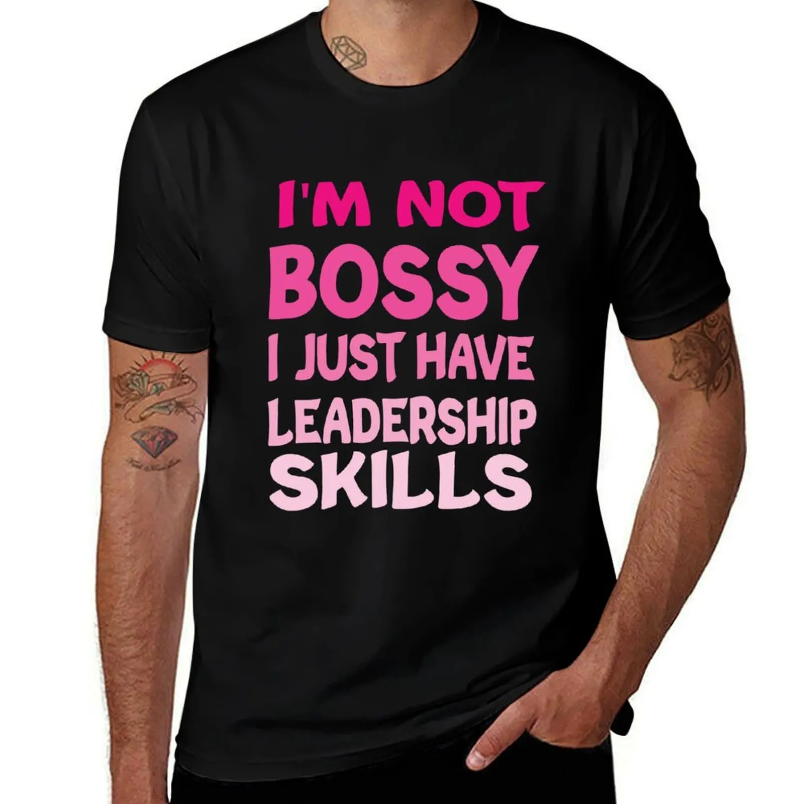 

I'm Not Bossy I Just Have Leadership Skills T-Shirt Simple Line Art Print Tee