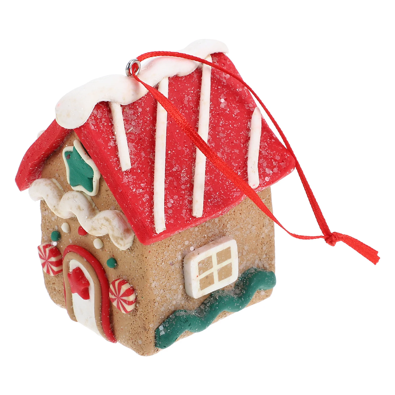 

Christmas House Ornament Small House Shaped Decoration Fine Detail Xmas Tree Pendant Holiday Decor Holiday Indoor Pendant