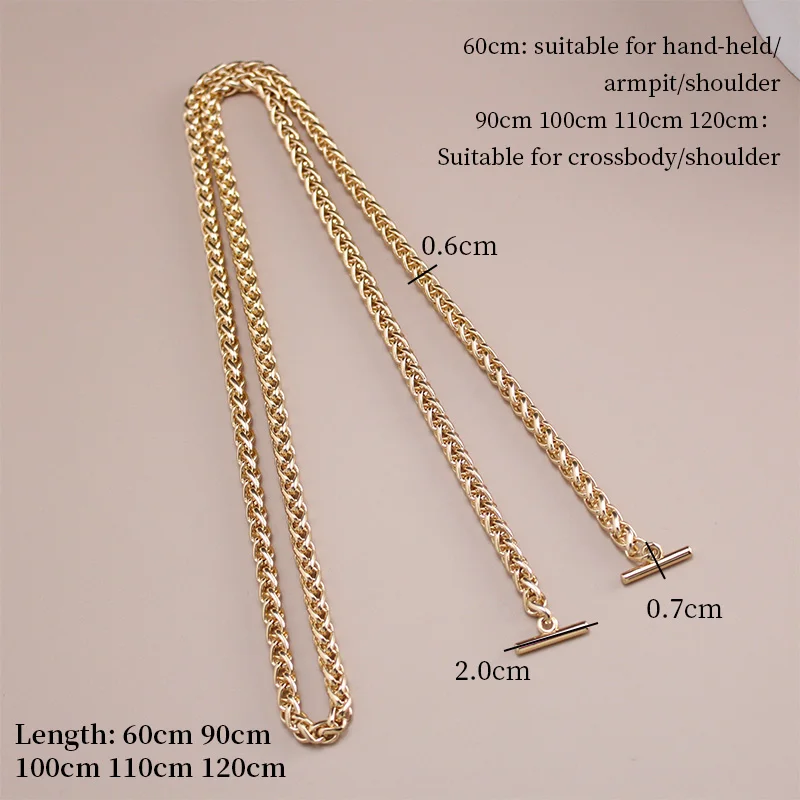 TINBERON T Hook Chain Bag Strap Metal Bag Accessories Luxury Designer Bag Chain Strap Handbag Shoulder Crossbody Bag Chain Strap