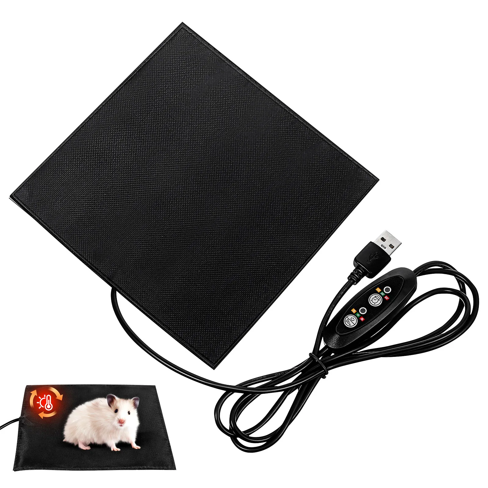 Temperature Control Usb Heating Pad For Small pet, Reptile Heating Pad Pet Insulation Pad For Spider Scorpion Rabbit Hamster
