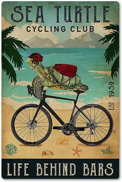 Металлический жестяной знак в виде морской черепахи, 8x12 дюймов, ВИНТАЖНЫЙ ПЛАКАТ, табличка, знак для дома, ресторана, кухни, лучший семейный Декор