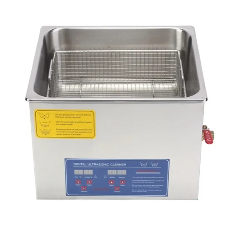Heated Digital Ultrasonic Cleaning Machine 360W 15L Stainless Steel Tank Jewelry Rings Glasses Tools Cleaner