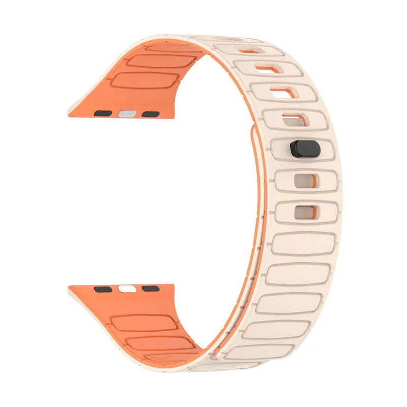 

“New Magnetic Silicone Pin Buckle Band For Apple IWatch Sport Ultra S10, Compatible with 38/40/41/42mm and 42/44/45/46/49mm