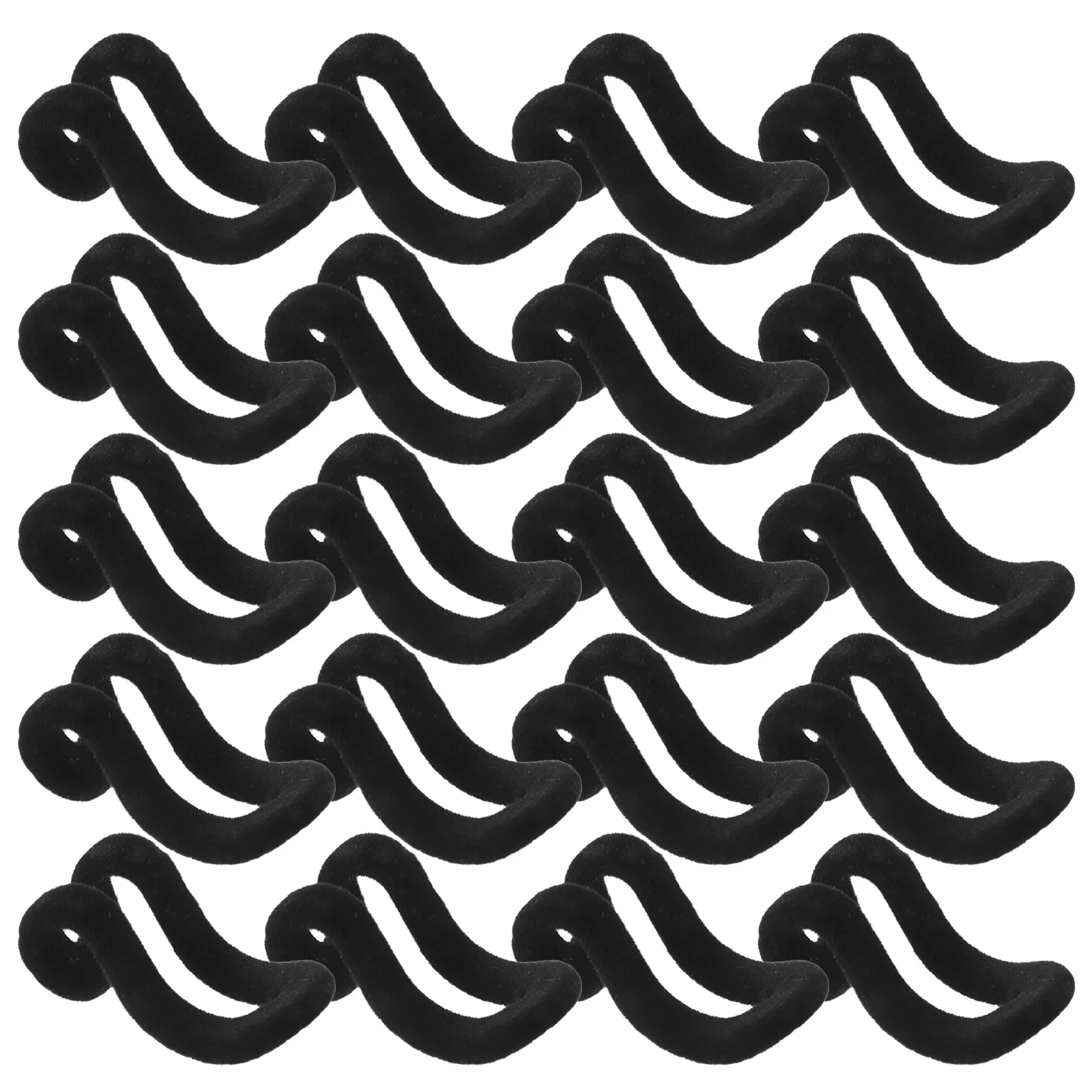 

20pcs Anti Slip Clothes Hooks Space Saving Closet Organizer Hanger Connectors Flocked Hooks Prevent Damage Easy Use Storage