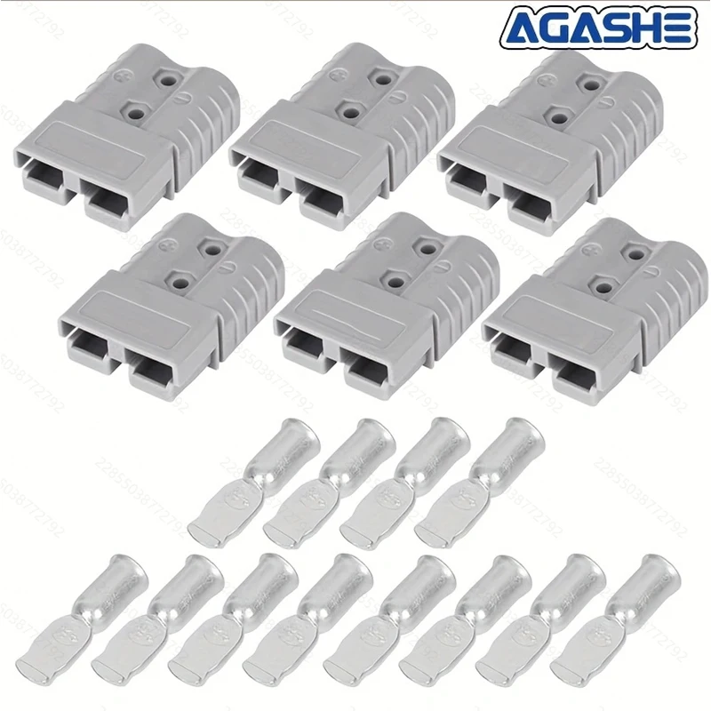 

AGASHE 2/4/6pcs-120A Connector Plug Kit, 4AWG heavy-duty modular. Flame retardant, quick release. For winch, trailer, ATV, lift