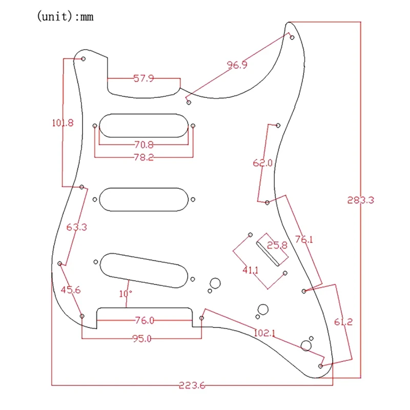 Mirror Guitar Pickguard 11 Holes ST SSS Guitar Scratch Plate With 11Pcs Pickguard Screws For FD ST Guitar Accessories